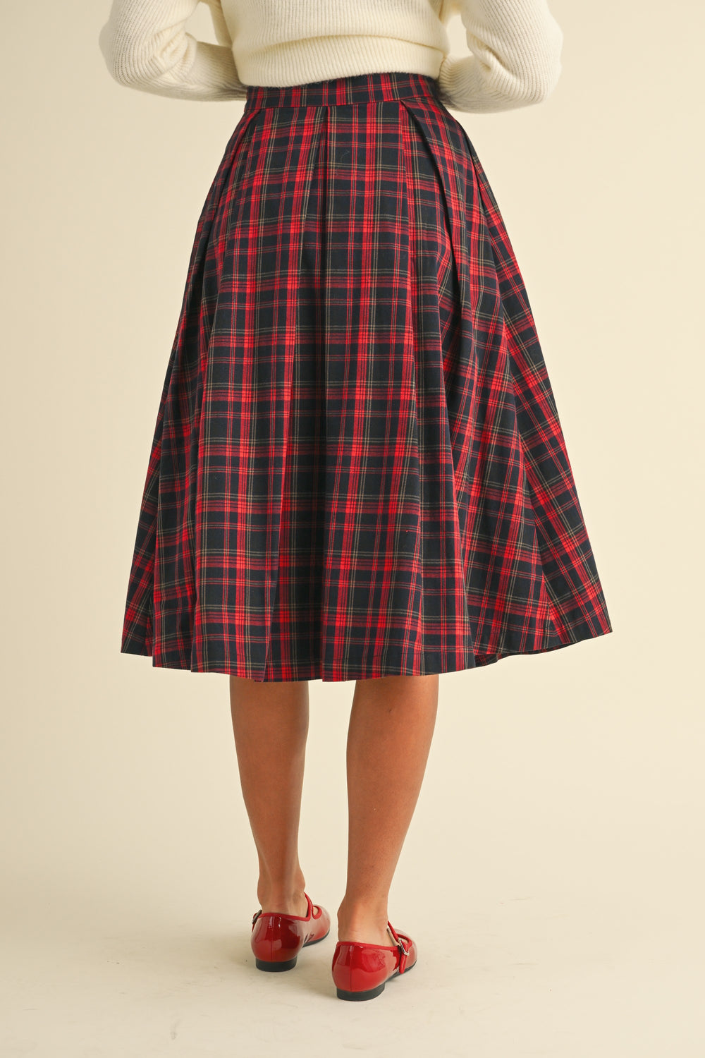 Plaid Midi Skirt