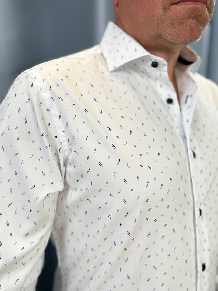 Lugano Blue Flake Button Down Shirt