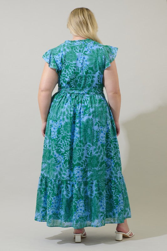 Tressa Floral Riah Button Down Maxi Dress