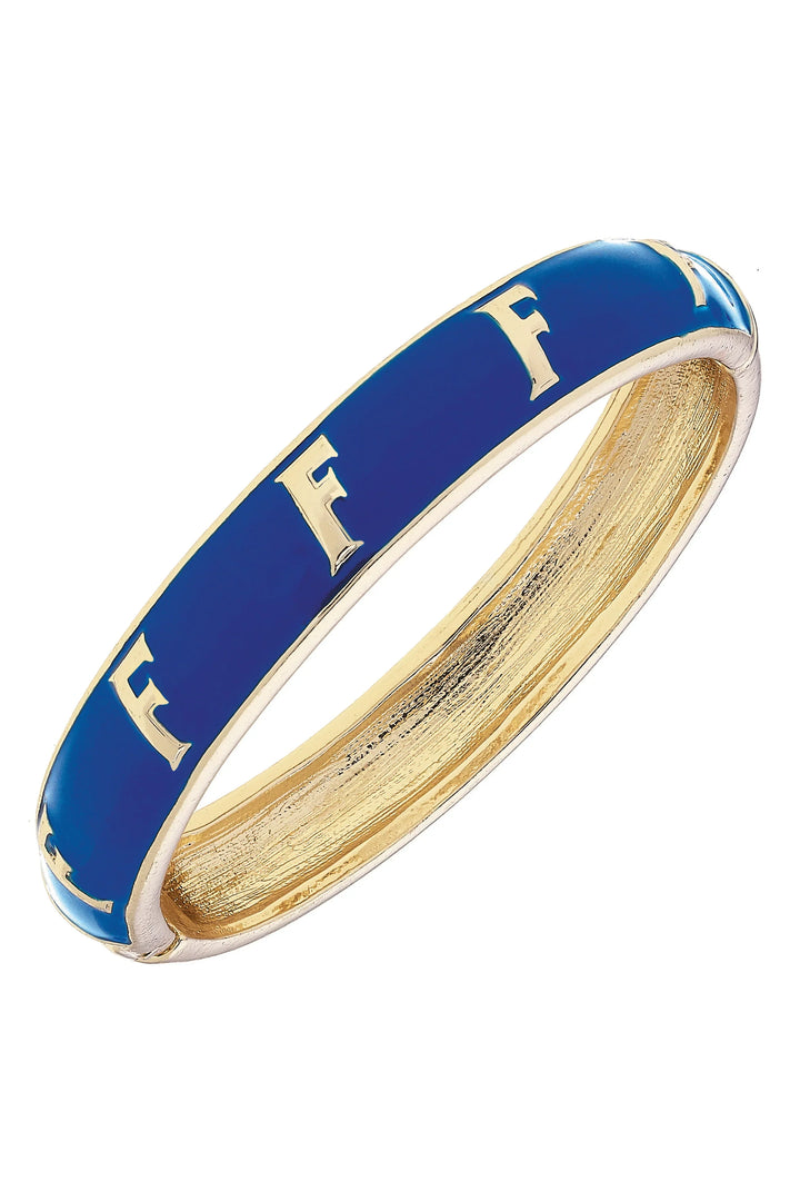 Florida Gators Sculpted Enamel Logo Hinge Bangle in Blue