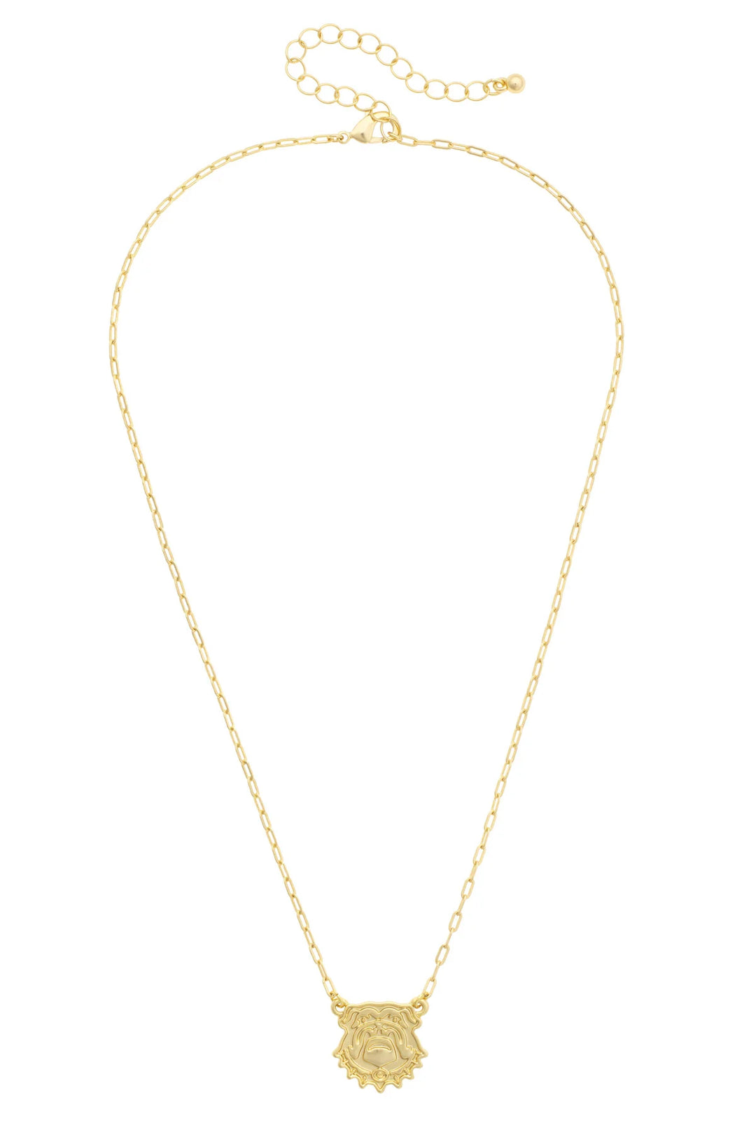 Georgia Bulldogs 24K Stamped Logo Necklace