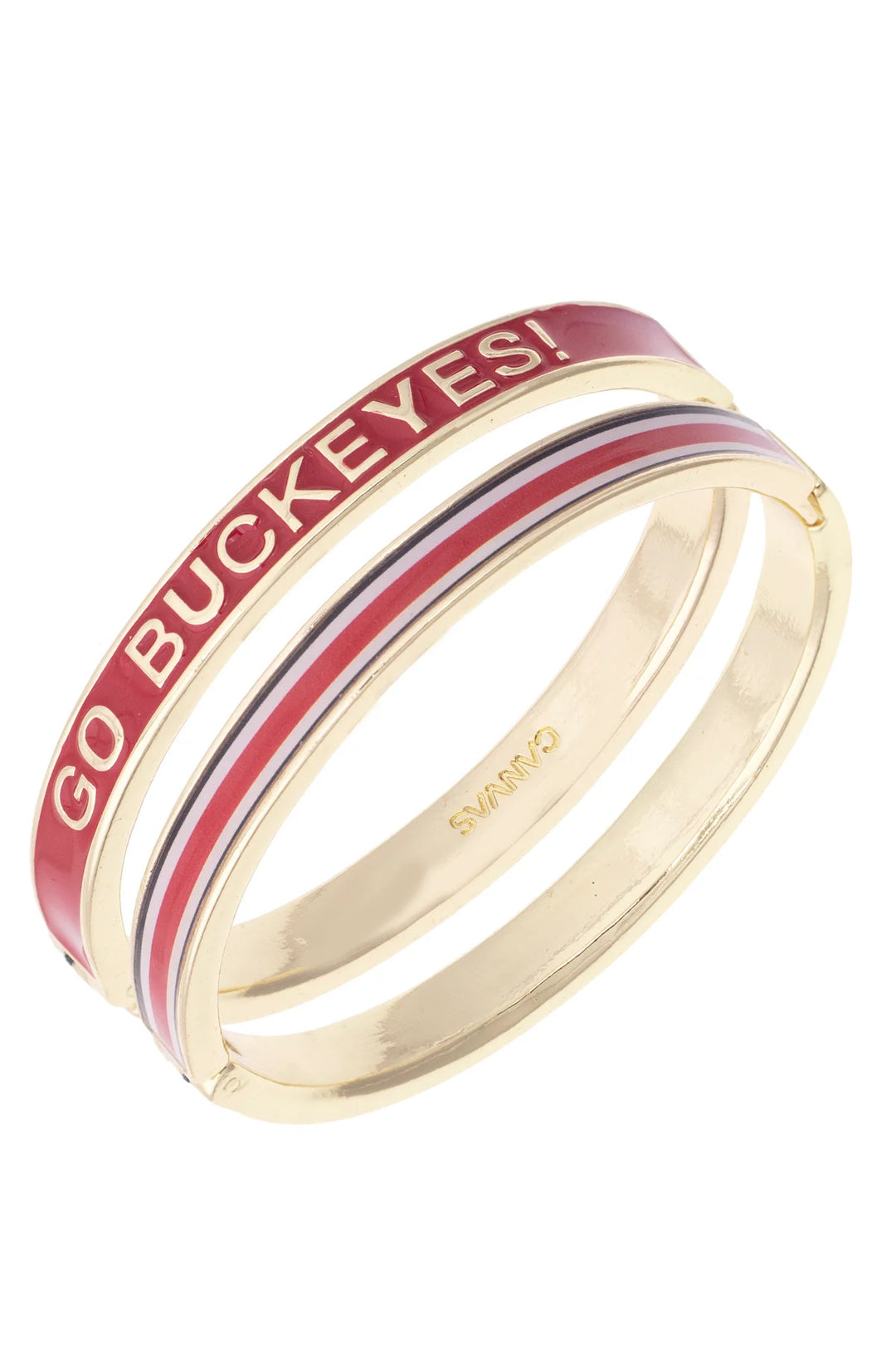 Ohio State Buckeyes Skinny Enamel Hinge Bangle
