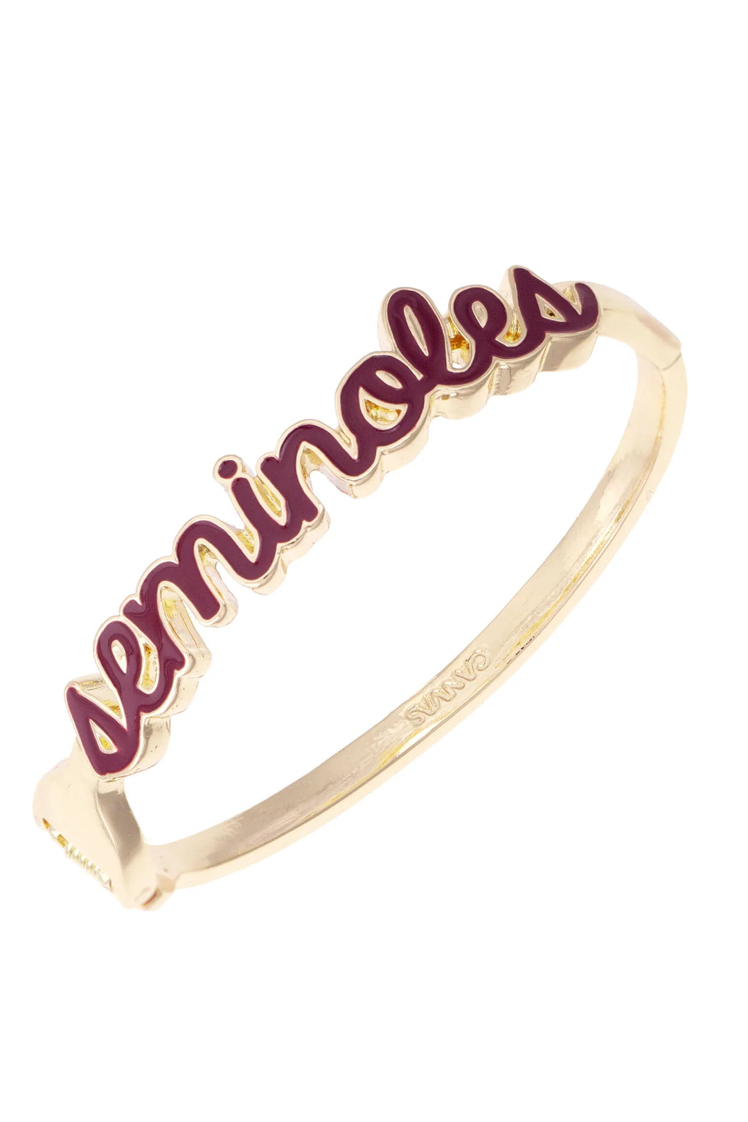 Florida State Seminoles Cursive Enamel Hinge Bangle