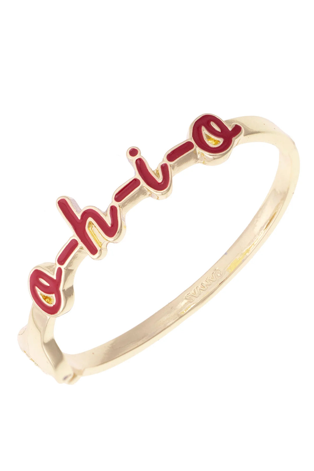 Ohio State Buckeyes Cursive Enamel Hinge Bangle