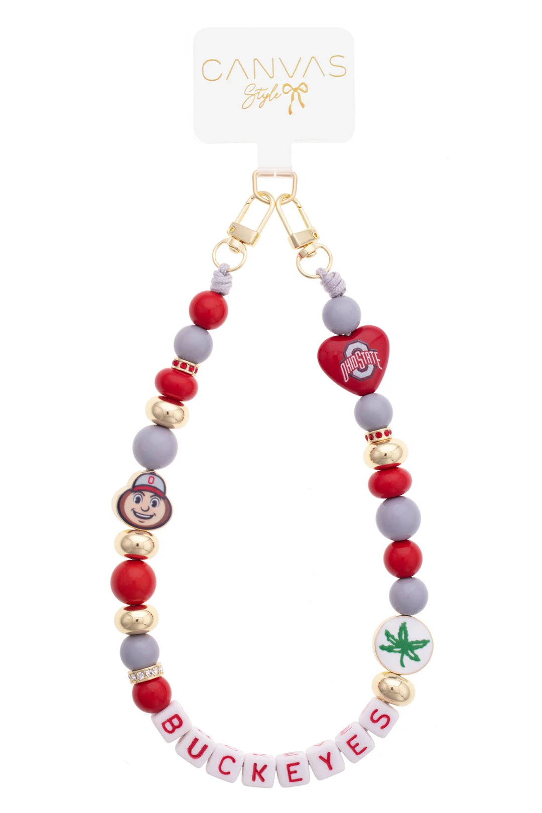 Ohio State Buckeyes Beaded Wristlet