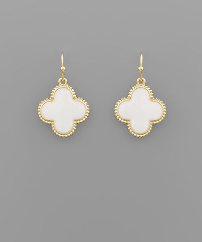 Epoxy Clover Earrings
