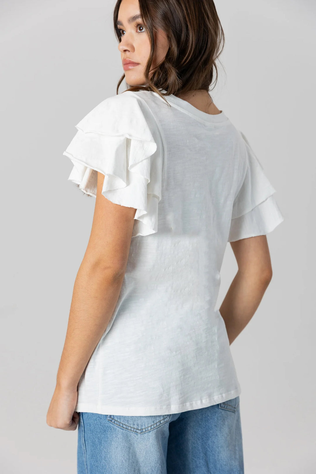FLORIDA GATORS All In To Win Flutter Crewneck Top