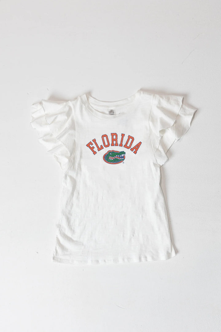 FLORIDA GATORS All In To Win Flutter Crewneck Top