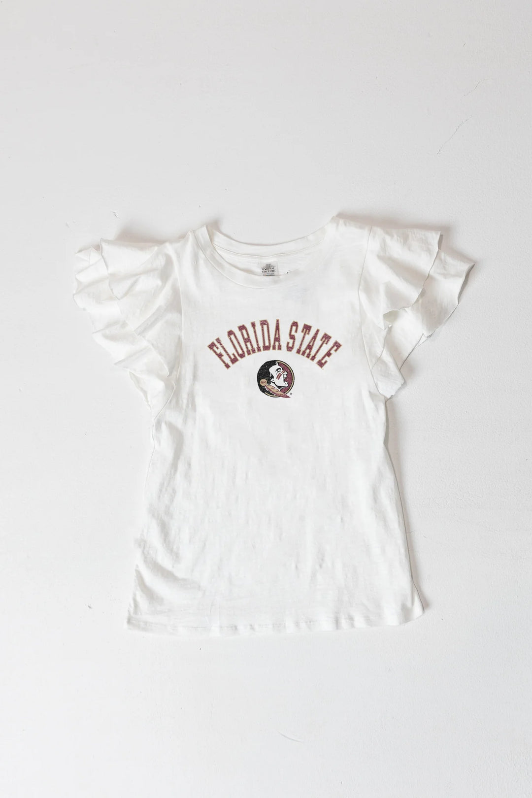 FLORIDA STATE SEMINOLES All In To Win Flutter Crewneck Top