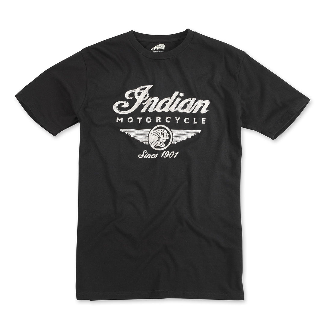 Black t-shirt with white &