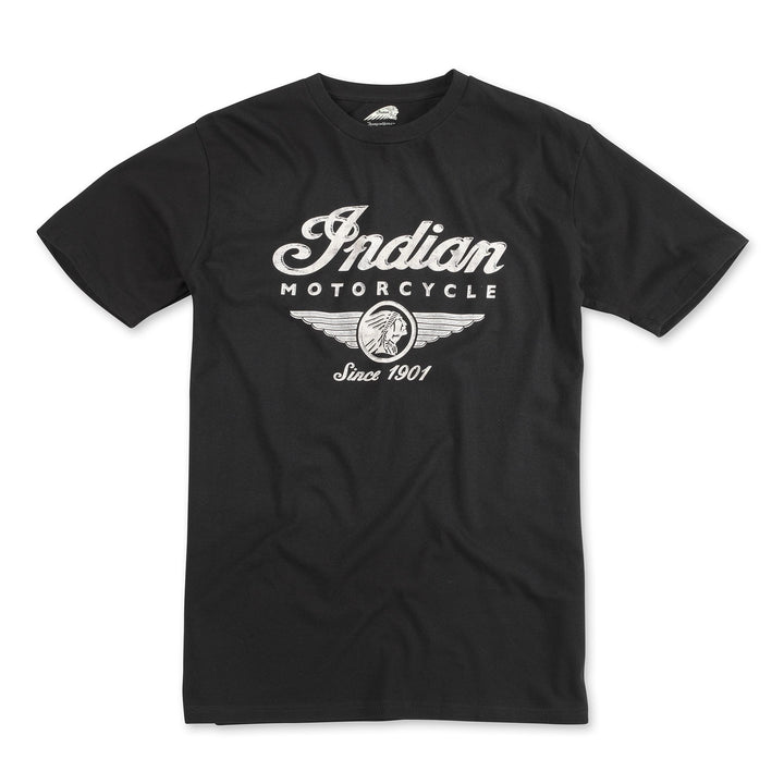 Black t-shirt with white &