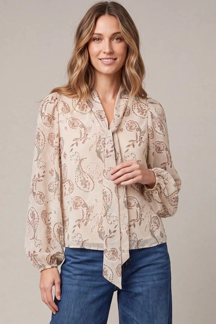 Chiffon Top with Bow