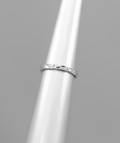 Hammered Ring silver