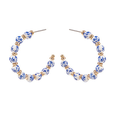 Ceramic &amp; Metal Bead Hoops