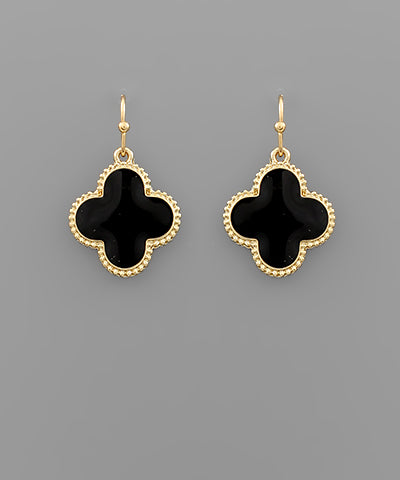 Epoxy Clover Earrings