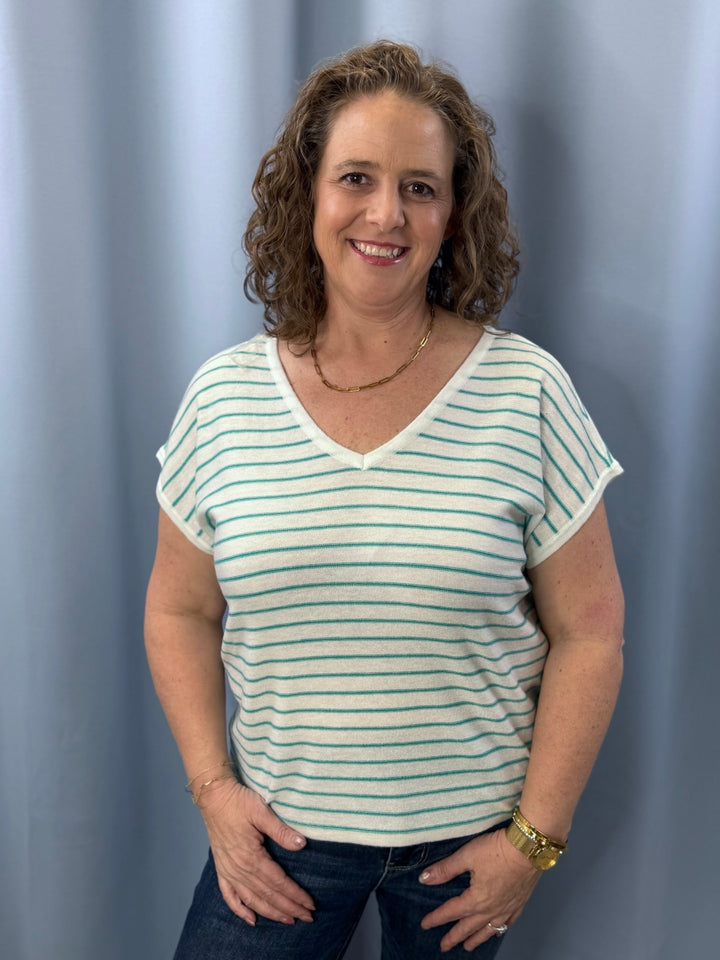 V-Neck Short Sleeve Top