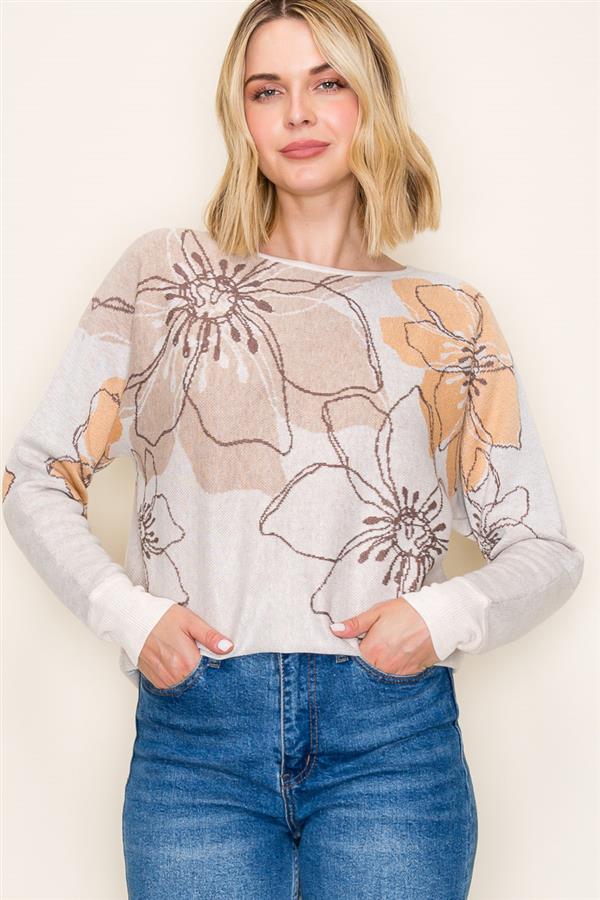 floral fall sweater 