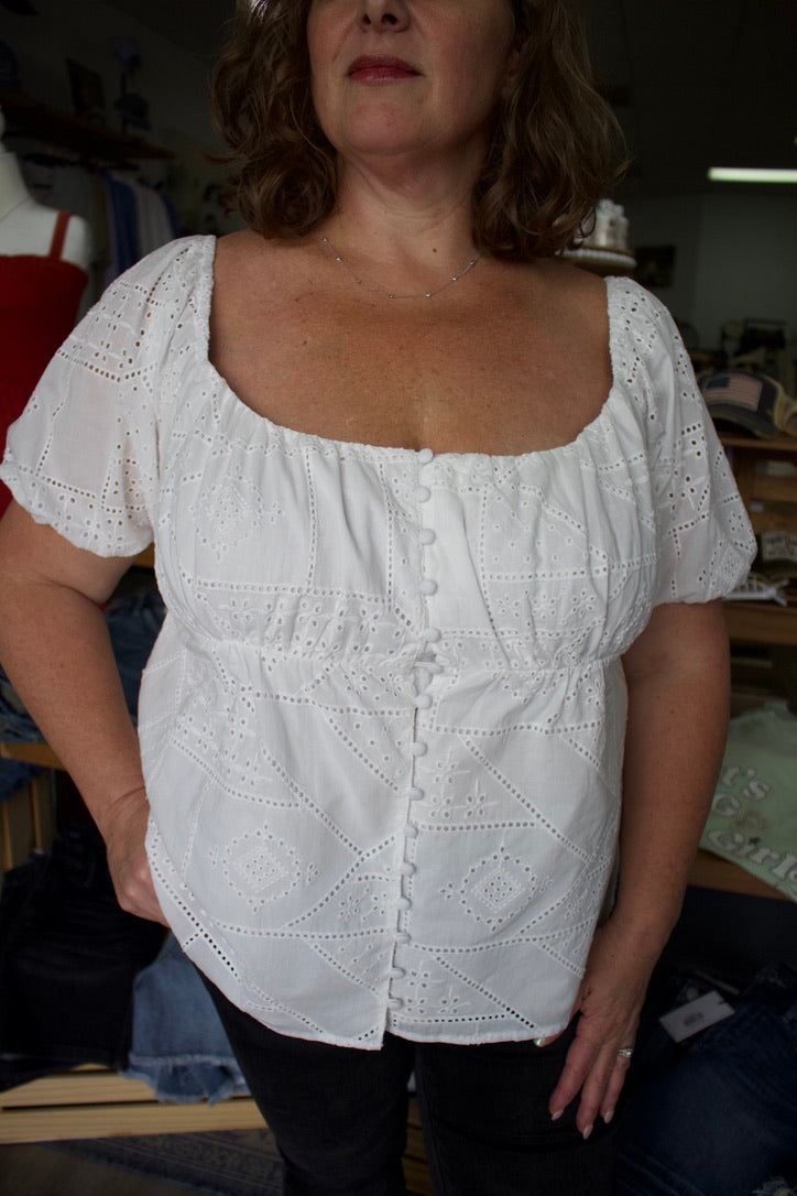 The Dolly Eyelet Top