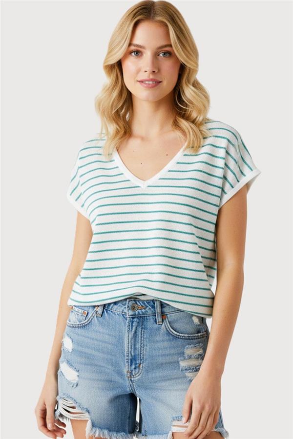 V-Neck Short Sleeve Top