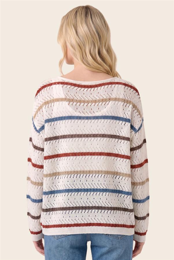 Multi Color Striped Sweater