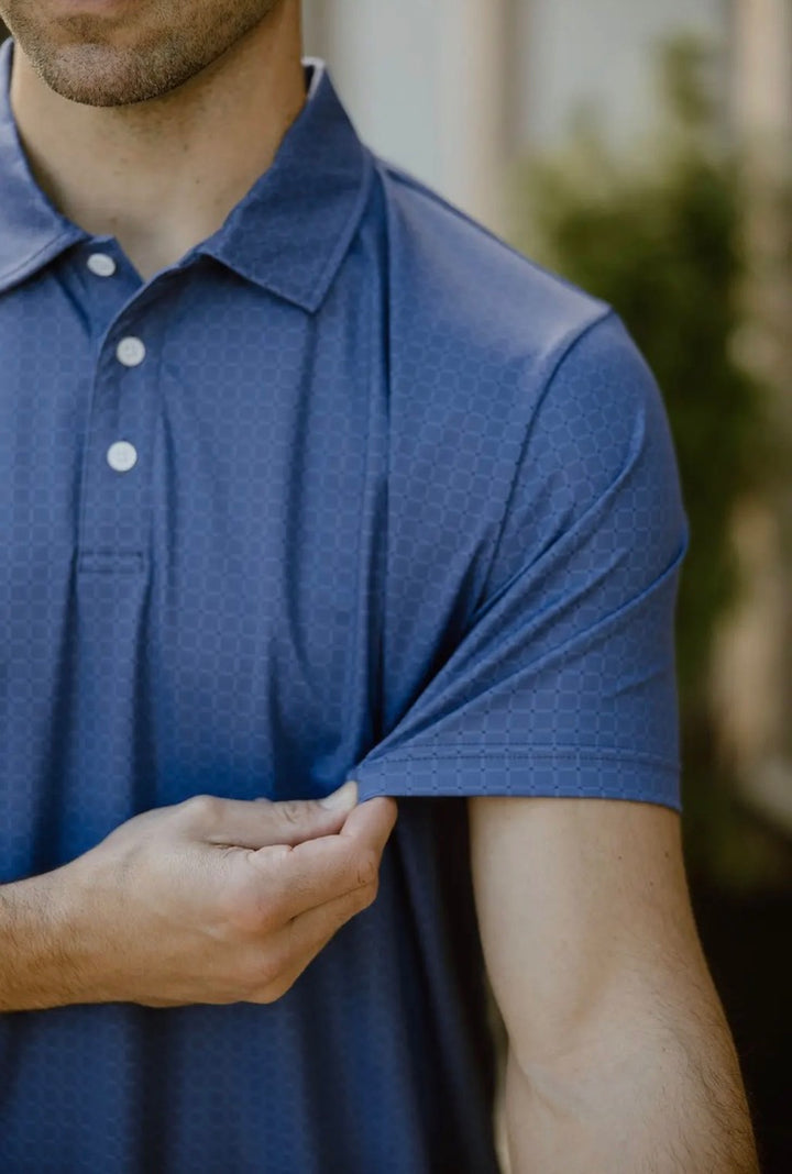 Indigo Squares Polo