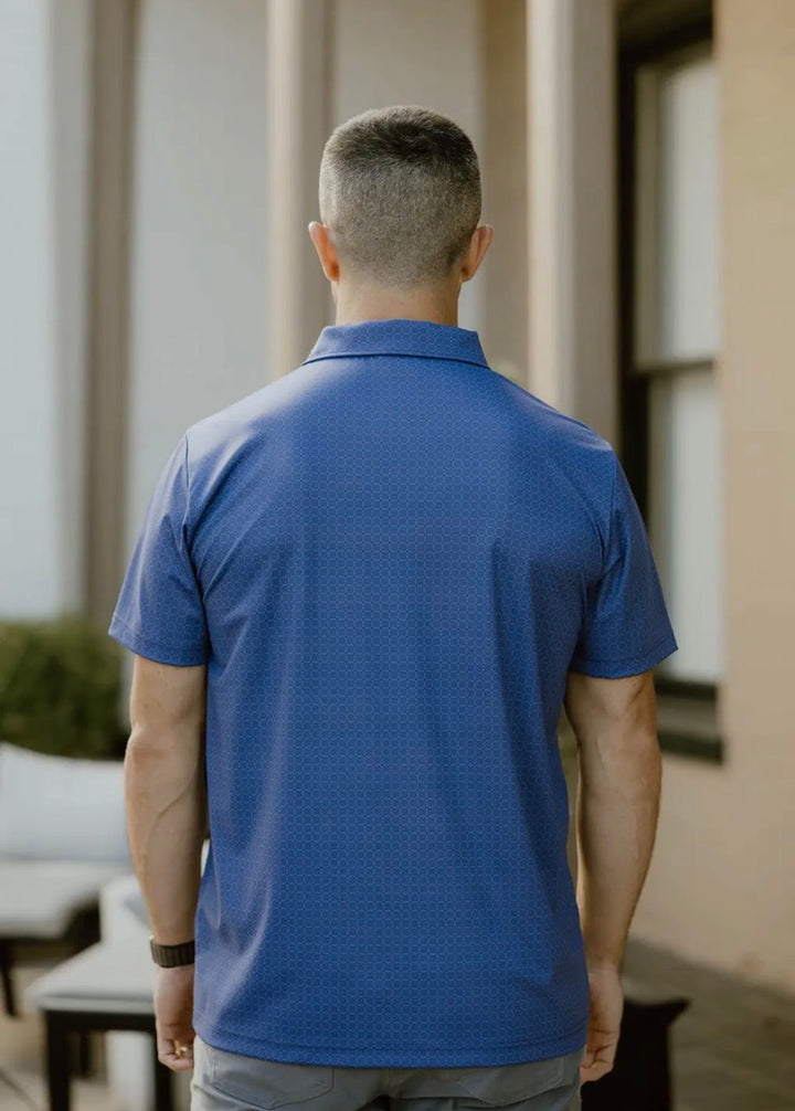 Indigo Squares Polo
