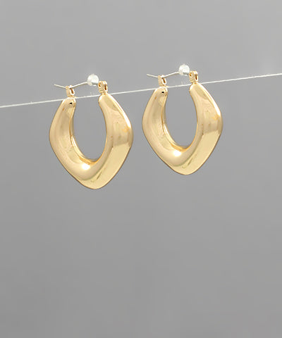 Puffy Round Rhombus Hoops