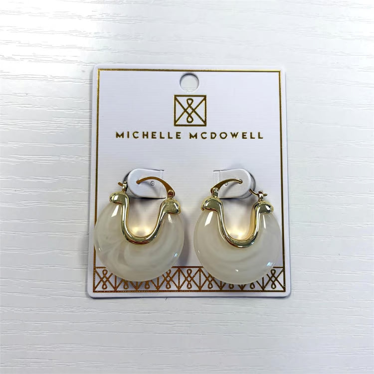 Mabel Earrings-Cream