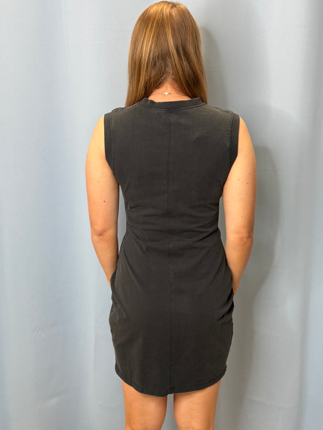 Flag and Anthem Mia Twist Front Acid Wash Mini Dress