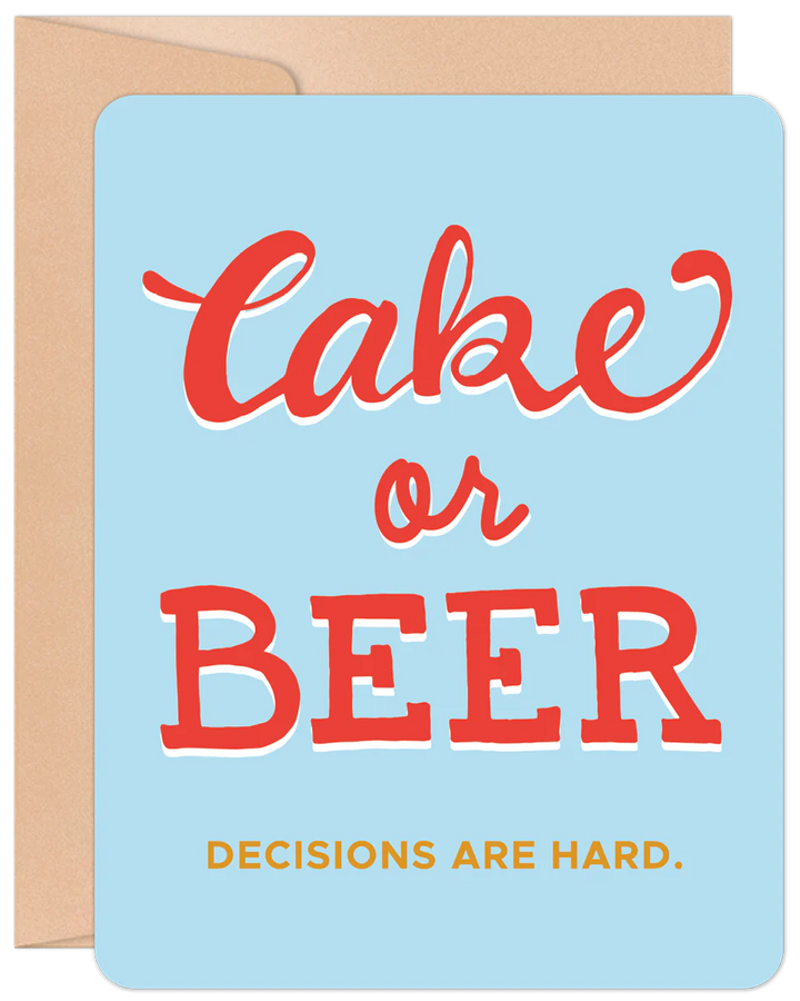 Willow &amp; Ivy "Beer or Cake" Happy Birthday Card