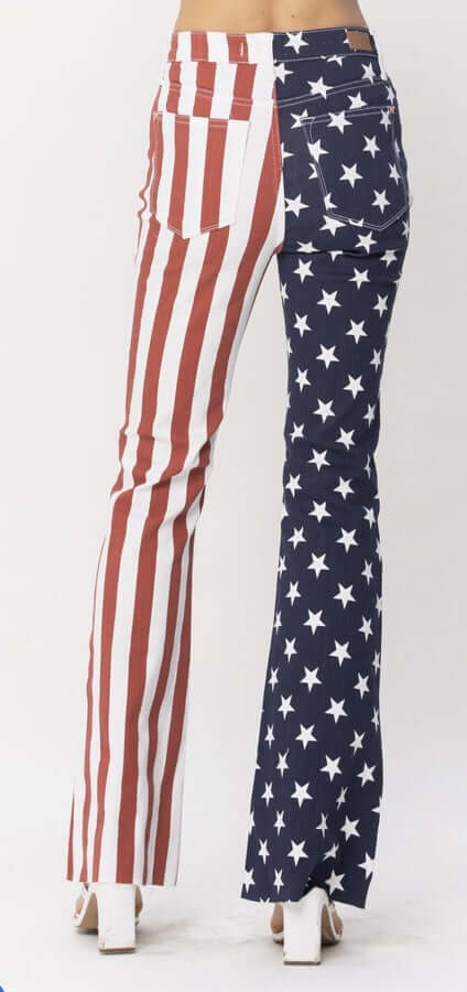 Judy Blue Merica' Flag High Waist Flare