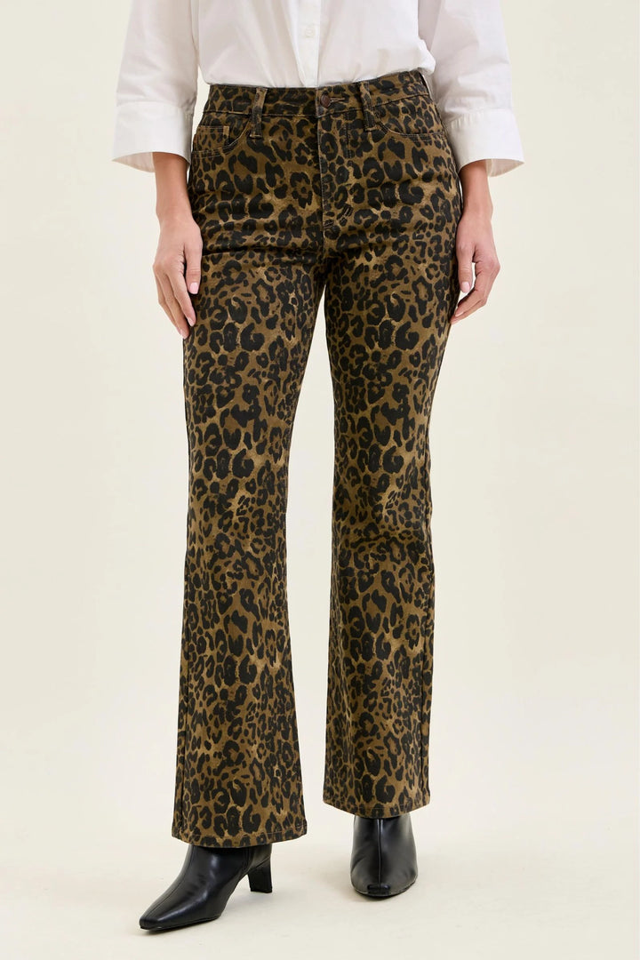 Judy Blue High Waist Leopard Print Bootcut Jean