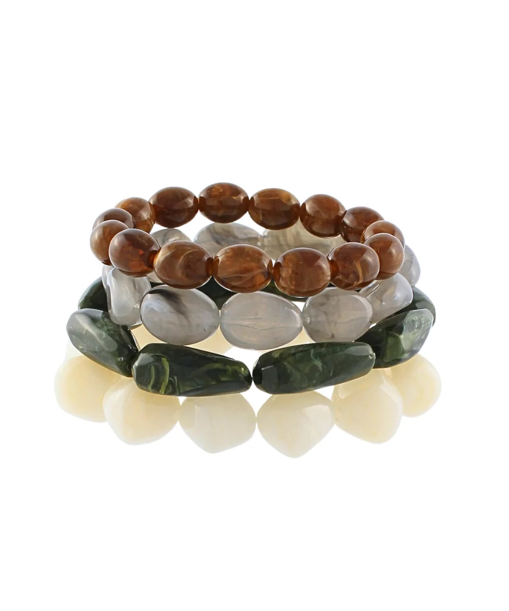 4 Row Marble Nugget Bracelet