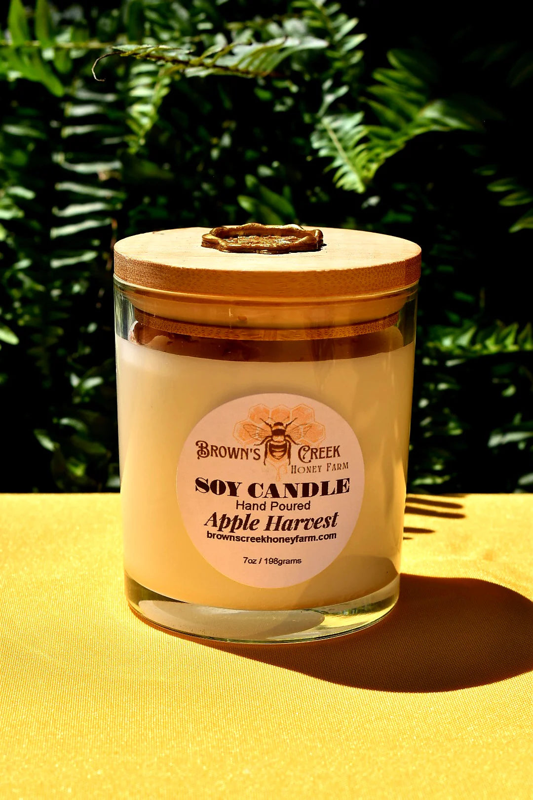 Browns Creek Honey Farm Glass Jar Candle
