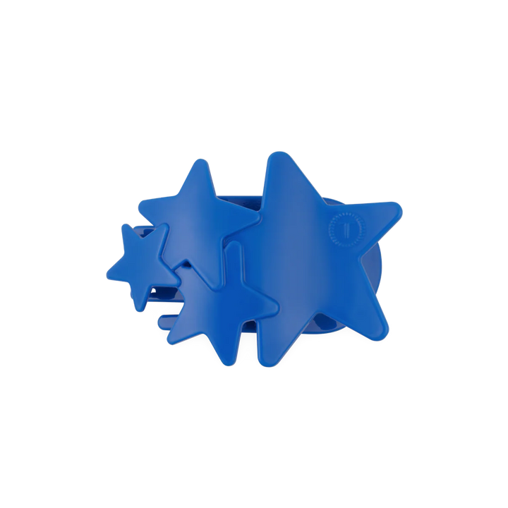 Blue Shooting Star Medium Flat Hair Clip