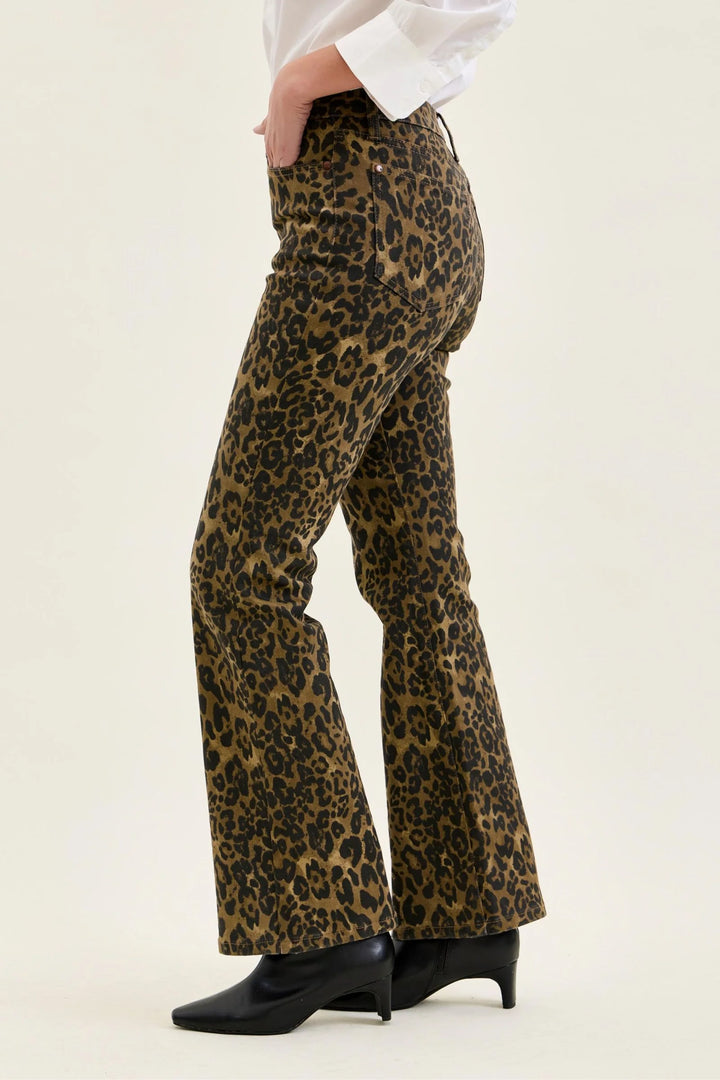 Judy Blue High Waist Leopard Print Bootcut Jean