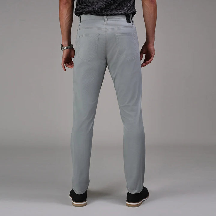 Collars &amp; Co. CEO Chino Five Pocket Cotton Stretch Pants- Grey
