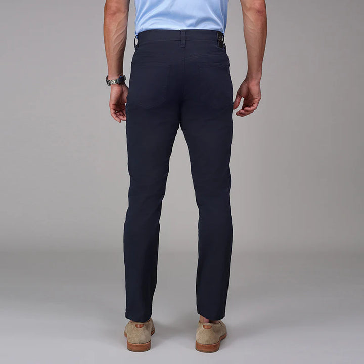 Collars &amp; Co. CEO Chino Five Pocket Cotton Stretch Pants- Navy