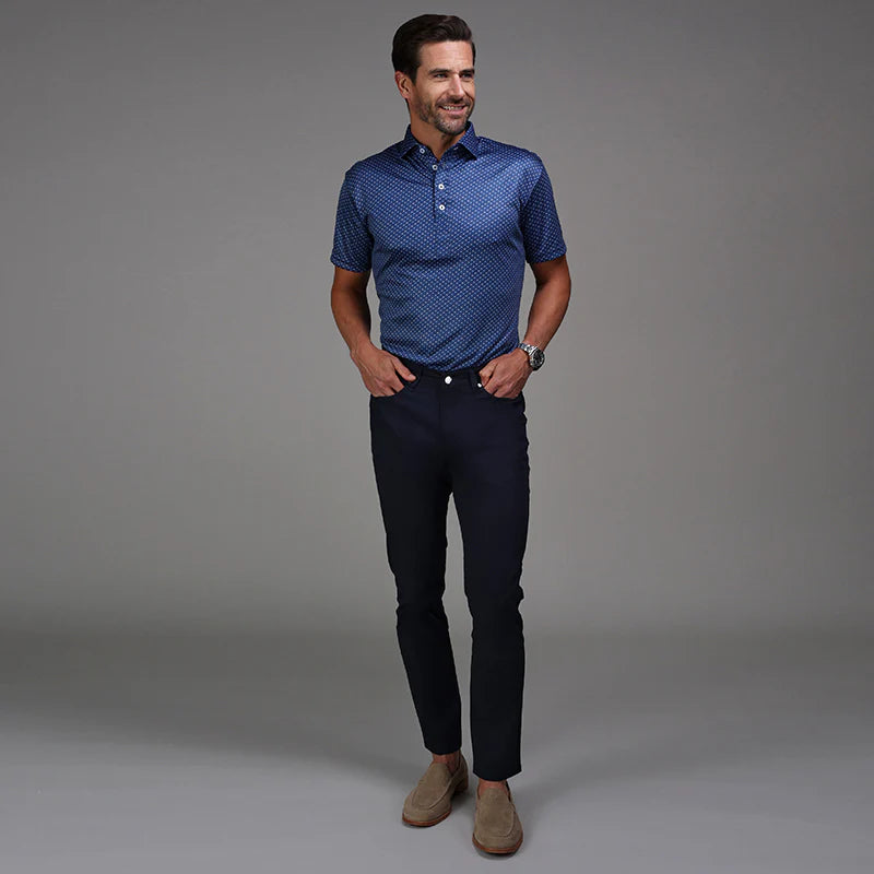 Collars &amp; Co. CEO Chino Five Pocket Cotton Stretch Pants- Navy
