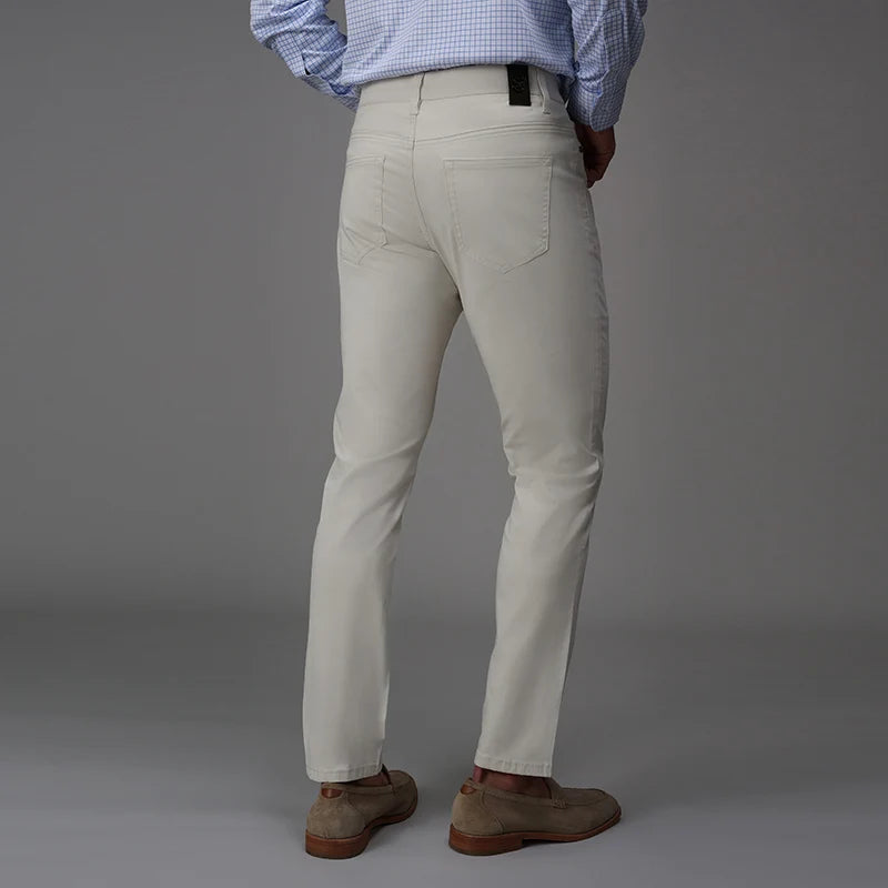 Collars &amp; Co. CEO Chino Five Pocket Cotton Stretch Pants- Stone