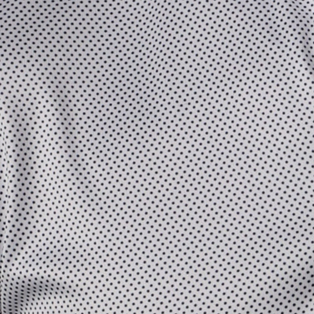 Semi-Spread Collar-White Micro Dot Button Up 
