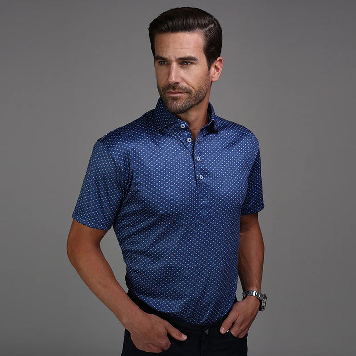 Collars &amp; Co. Semi-Spread Collar Polo Los Cabos Blue Star