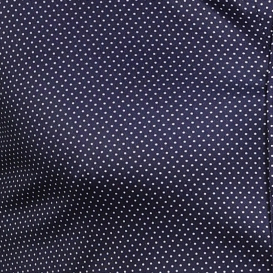 Collars &amp; Co. Quattro Flex Dress Shirt with Semi-Spread Collar Midnight Micro Dot