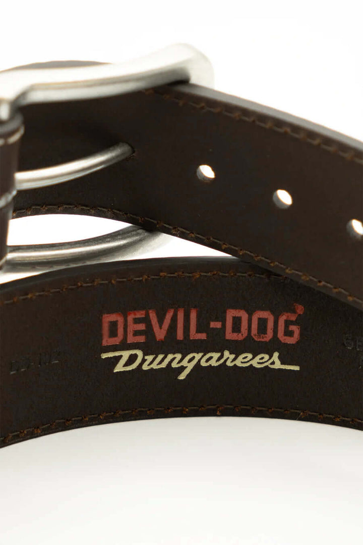 Leather Belt-Brown/Antique Nickel Buckle