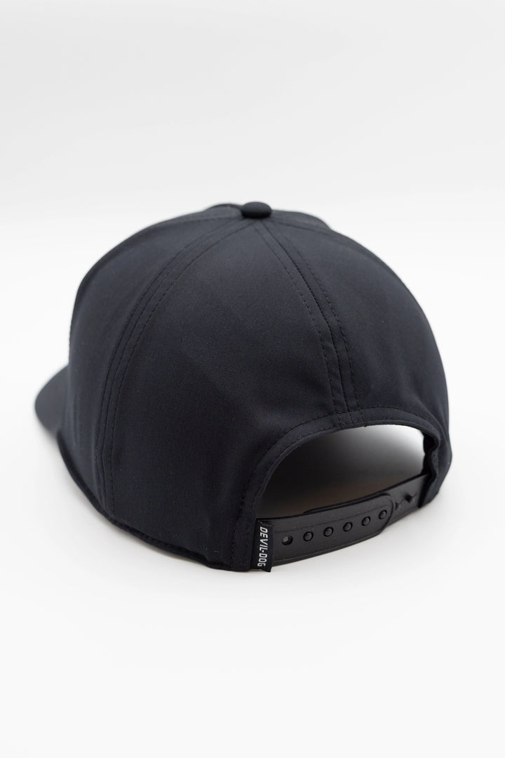5 Panel Golf Hat-Black