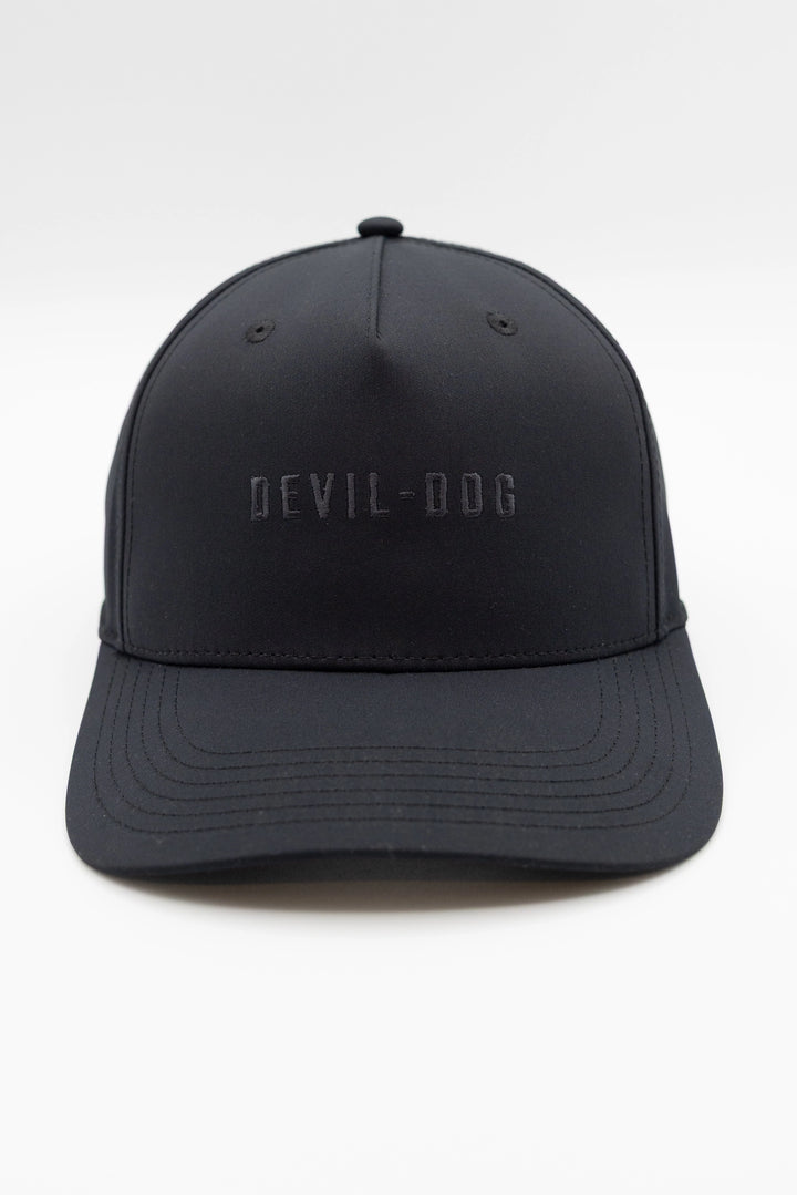 5 Panel Golf Hat-Black