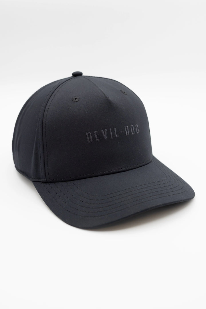 5 Panel Golf Hat-Black