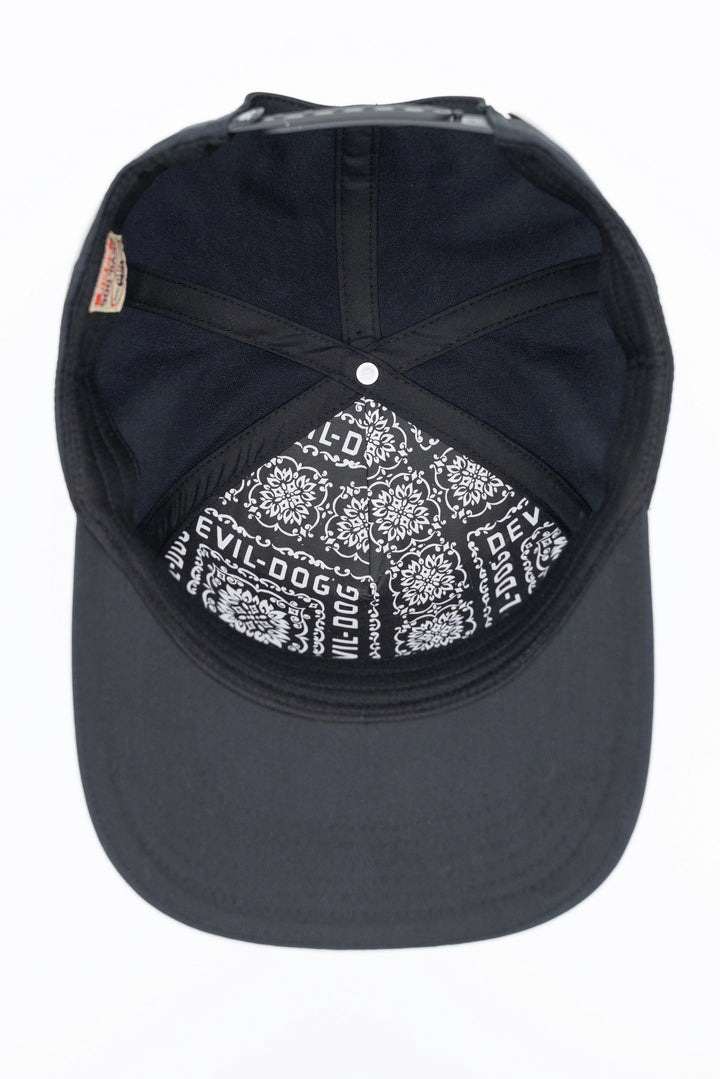 5 Panel Golf Hat-Black