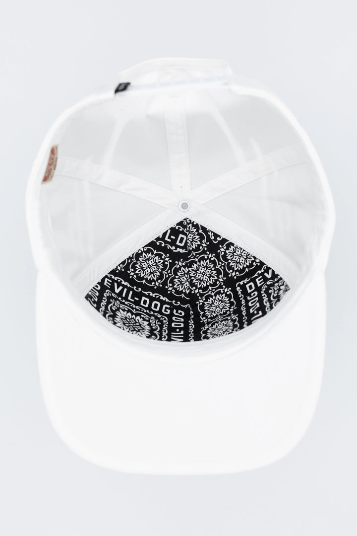 5 Panel Golf Hat-White