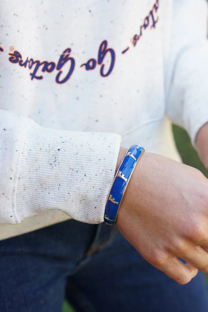 Florida Gators Sculpted Enamel Logo Hinge Bangle in Blue
